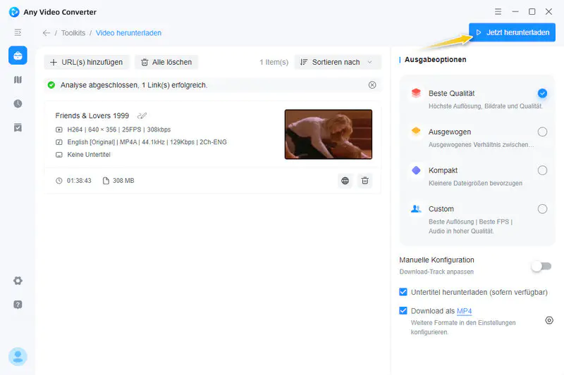 Video-Download starten