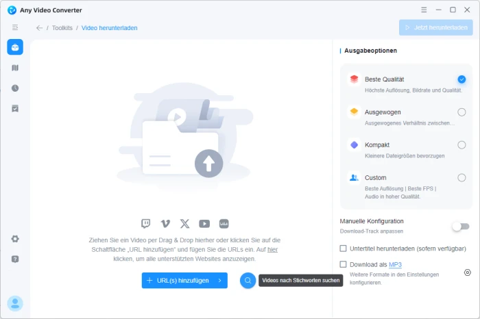 Video-URL(s) hinzufügen