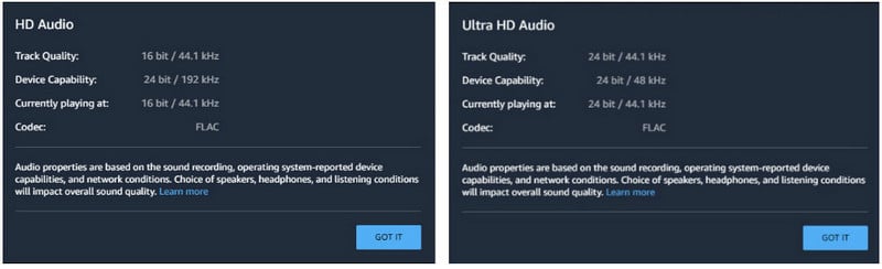 amazon music hd audio quality