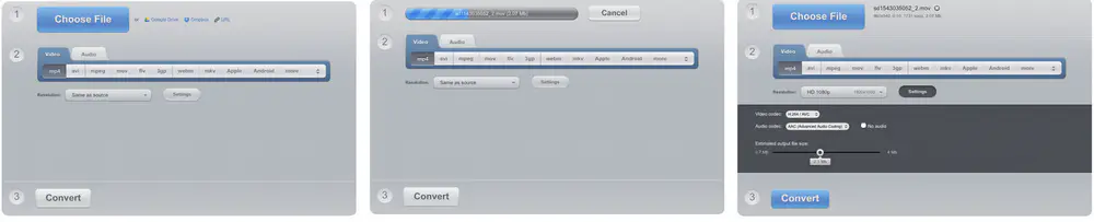 convert videos for android online free with 123apps video converter