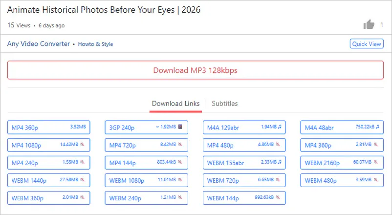 genyoutube mp4 setting