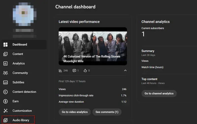 youtube audio library