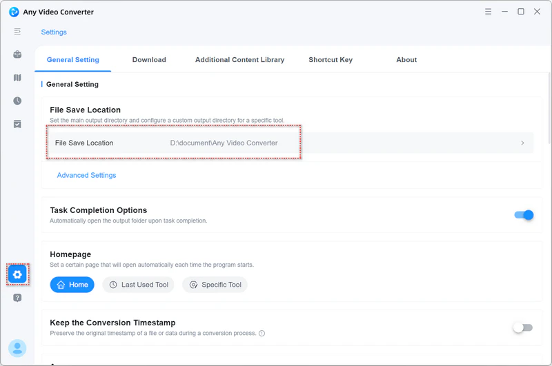 change the file save location in any video converter