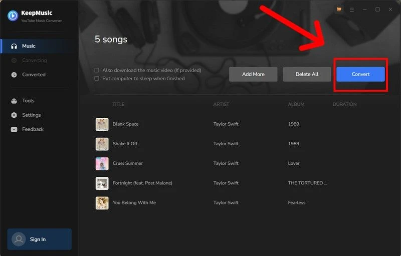 rip audio from youtube with keepmusic
